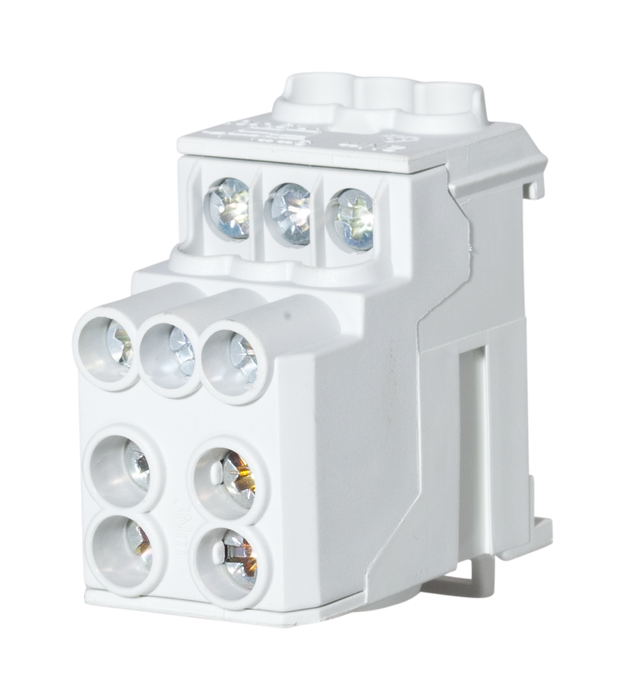 Groepenkast verdeelblok N-L-PE 2x 2,5 - 25 mm² 6x 1,5 - 10 mm²