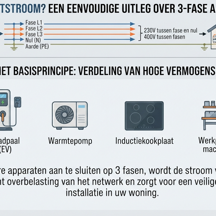 Wat is krachtstroom? Alles over krachtgroepen en 3-fase aardlekautomaten