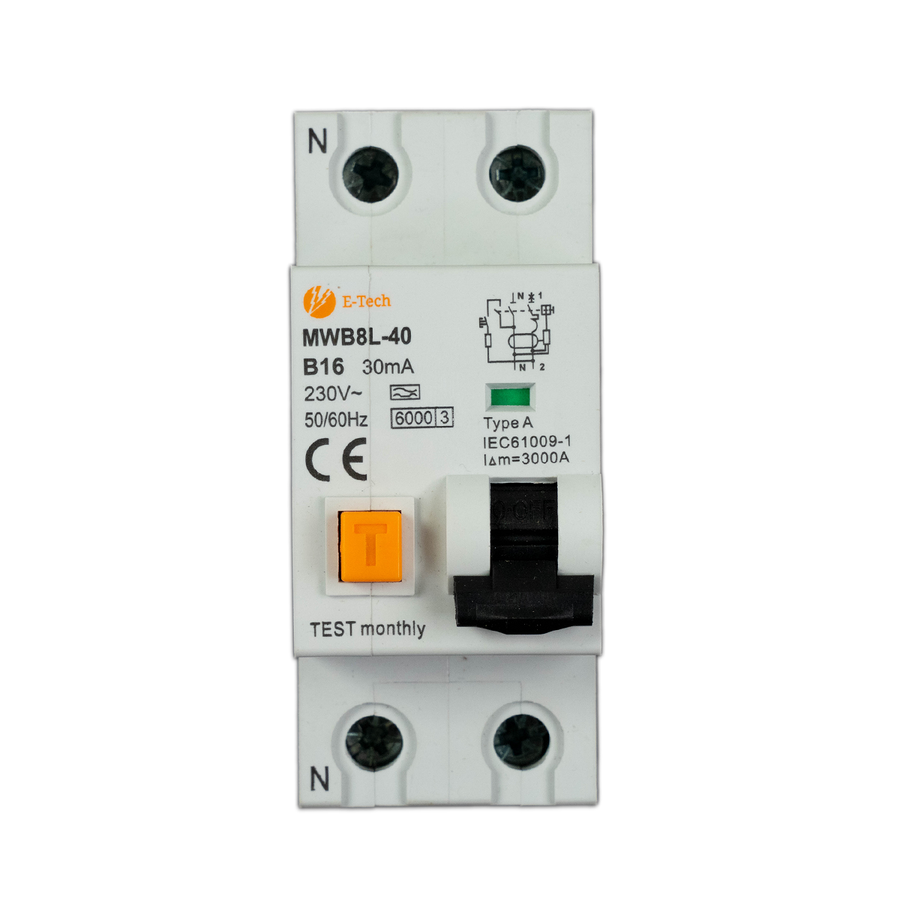 1 Fase aardlekautomaat 36mm