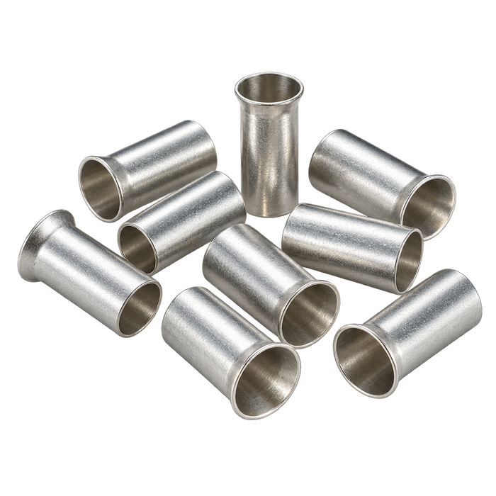 Ongeïsoleerde Adereindhulzen 6 mm² × 10 mm – 250 stuks