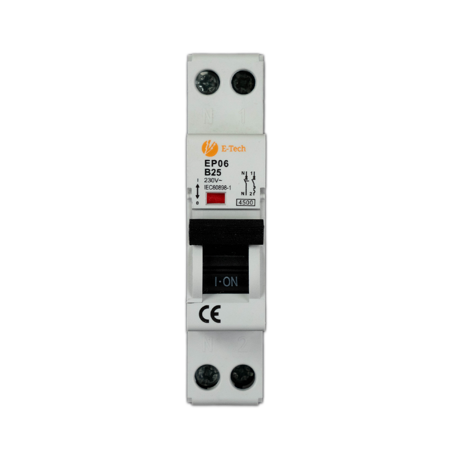 E-TECH  Installatieautomaat B25 1P+N