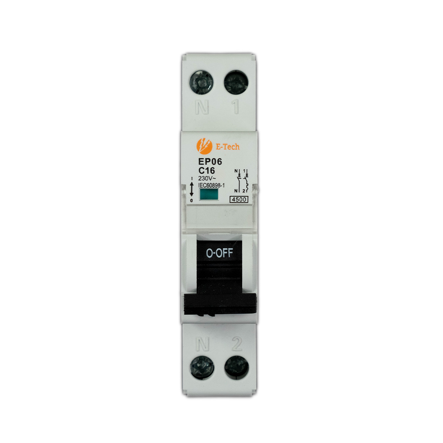 E-TECH Installatieautomaat C16 1P+N