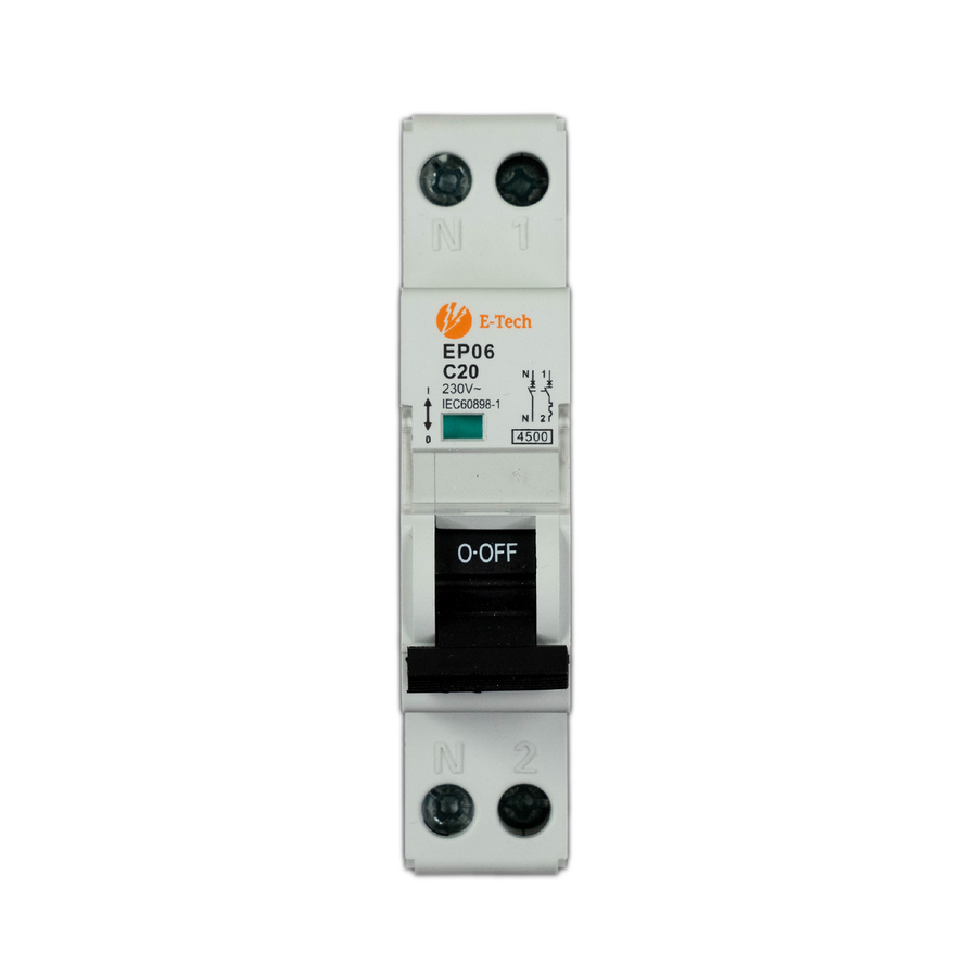 E-TECH  Installatieautomaat C25 1P+N