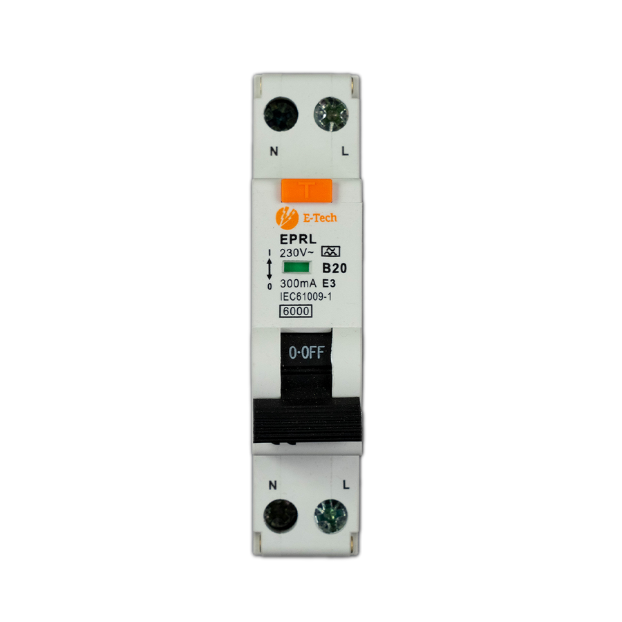 E-TECH Aardlekautomaat B20 300mA 1P+N