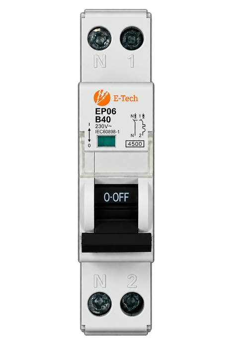 E-TECH  Installatieautomaat B40 1P+N