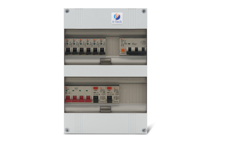 3 fase fase groepenkast met 3 fase aardlekautomaat + kookgroep