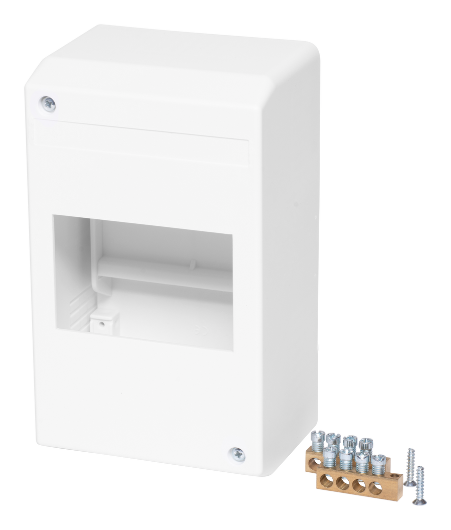 f-tronic KV04K Opbouw Groepenkast 4 Modules met PE/N-klemmen – 7260013