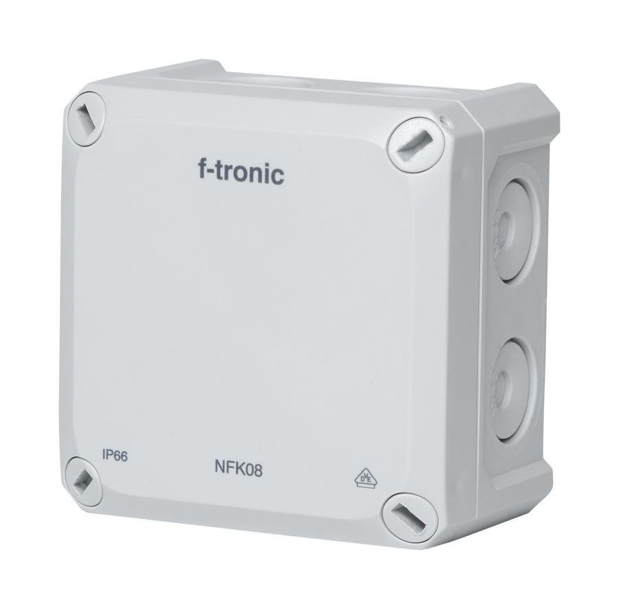 f-tronic NFK08gr Aftakdoos IP66 Grijs 85x85x54 mm – 7340190