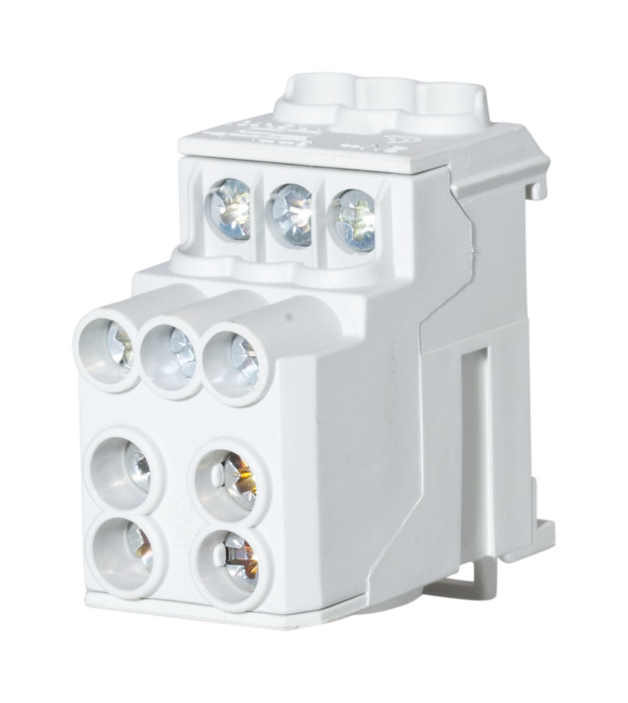 Groepenkast verdeelblok N-L-PE 2x 2,5 - 25 mm² 6x 1,5 - 10 mm²