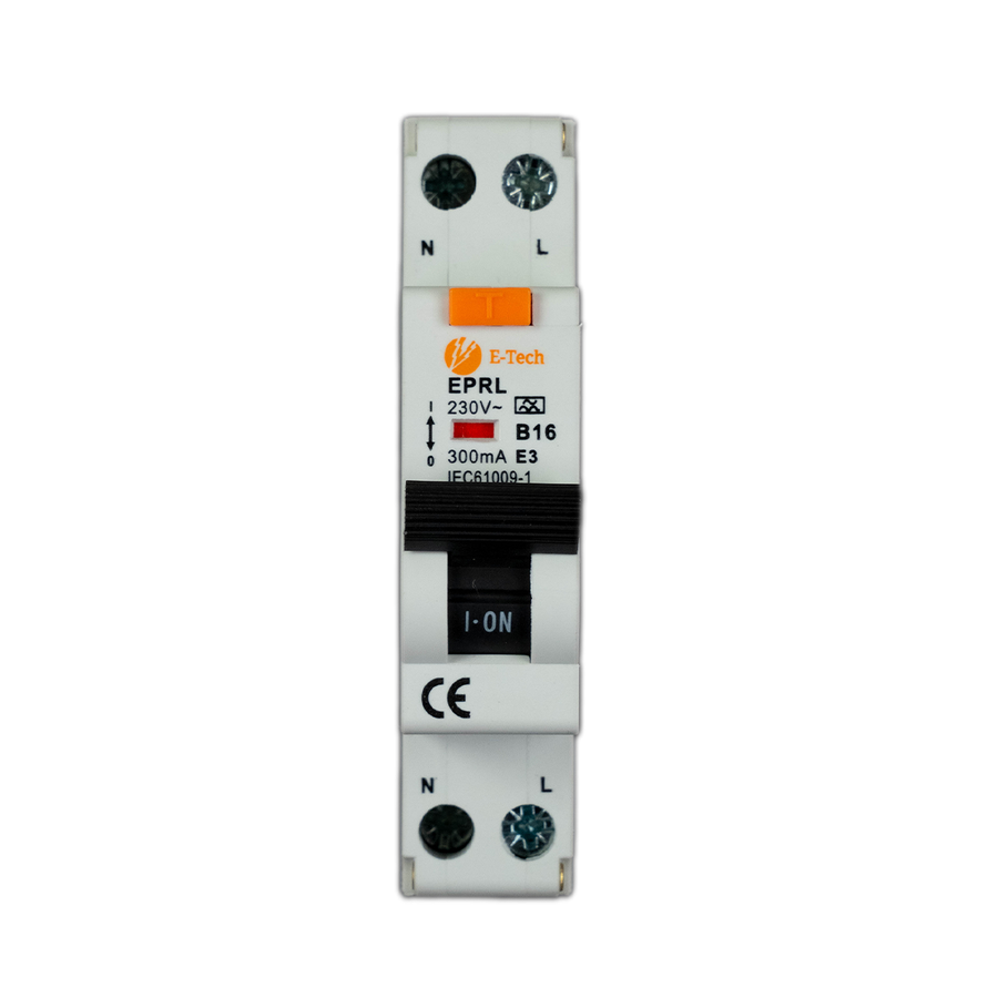 E-TECH Aardlekautomaat B16 300mA 1P+N