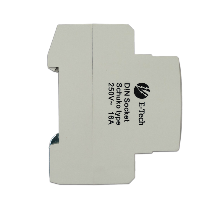 E-Tech Dinrail Wandcontactdoos met aarde