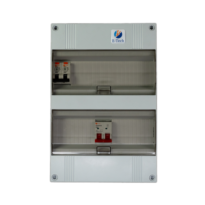 1 fase groepenkast 2 groepen (aardlekautomaat)