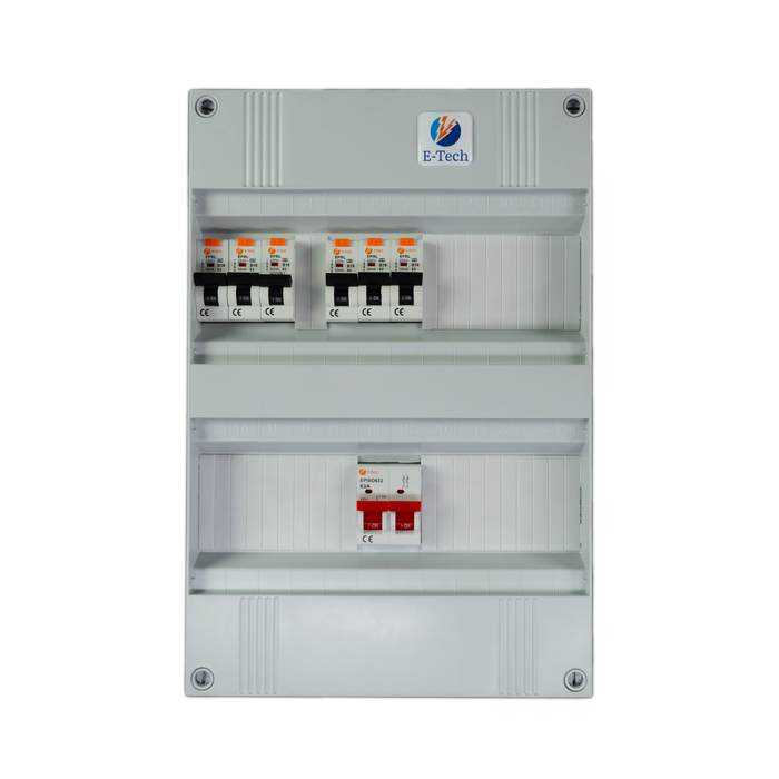 1 fase groepenkast 6 groepen (aardlekautomaat)