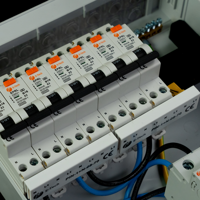 1 fase groepenkast 7 groepen (aardlekautomaat)