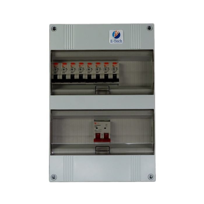1 fase groepenkast 8 groepen (aardlekautomaat)