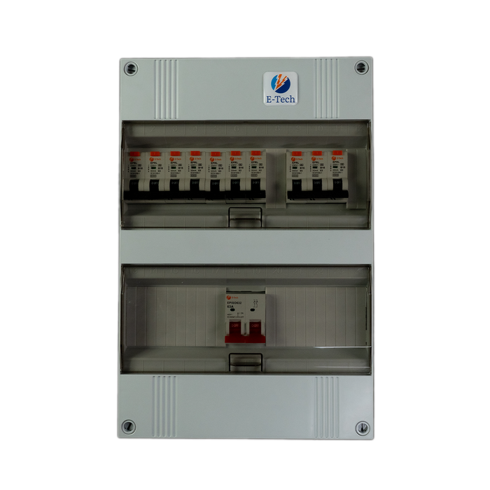 1 fase groepenkast 10 groepen (aardlekautomaat)