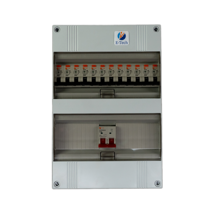 1 fase groepenkast 12 groepen (aardlekautomaat)