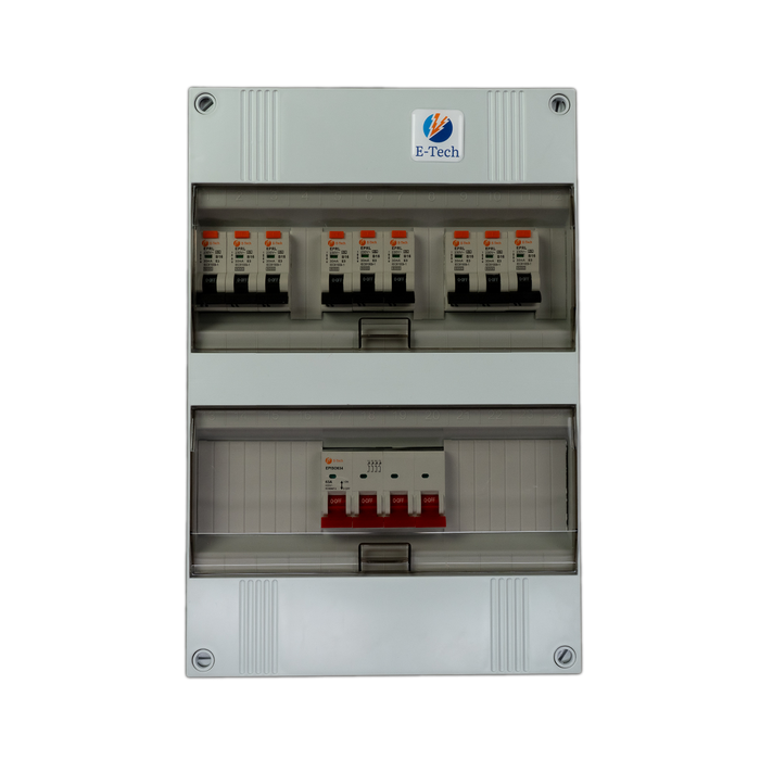 3 fase groepenkast 9 groepen (aardlekautomaat)
