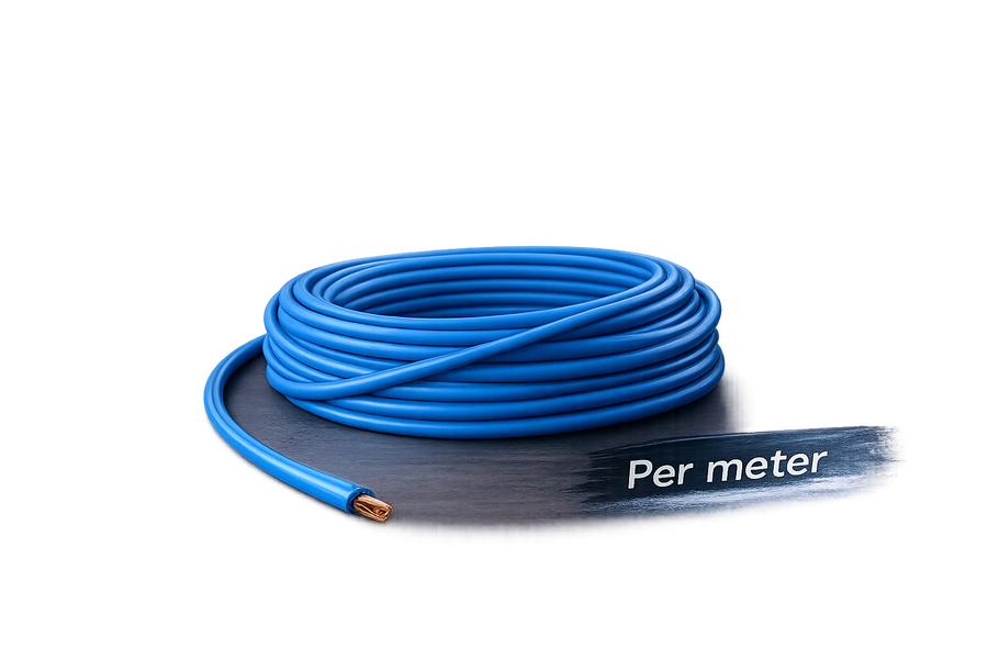 H07V-K Montagesnoer 6mm² Blauw – Soepel Klasse 5 – 450/750V – Per Meter