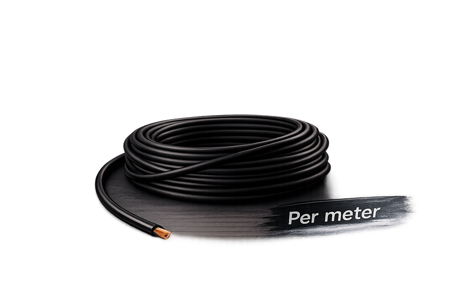 H07V-K Montagesnoer 6mm² Zwart – Soepel Klasse 5 – 450/750V – Per Meter