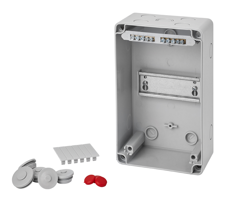 F-tronic waterdichte groepenkast 1-rij 4 modules IP65